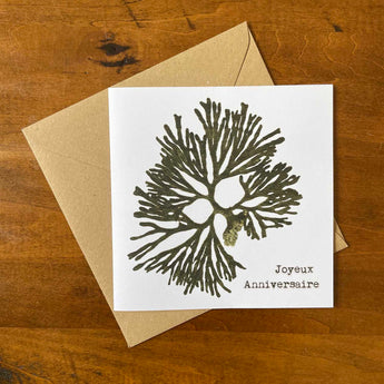 Corne de Velours "Joyeux Anniversaire" - Carte vierge